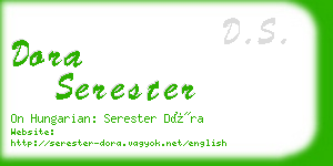 dora serester business card